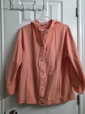 Hillard & Hanson Coral Lightweight Hooded Sweater - Size XL